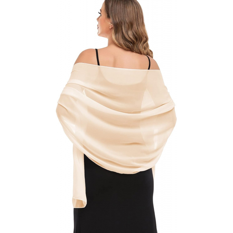 Shawls and Wraps for Evening Dresses Sheer Chiffon Women