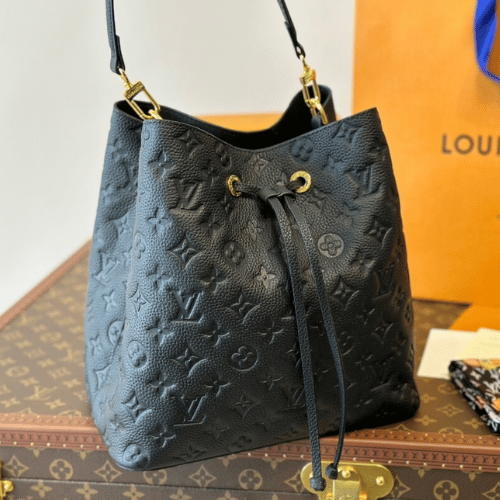 Louis Vuitton Néonoé Mm Monogram Empreinte Black 10.2 Inches M45256