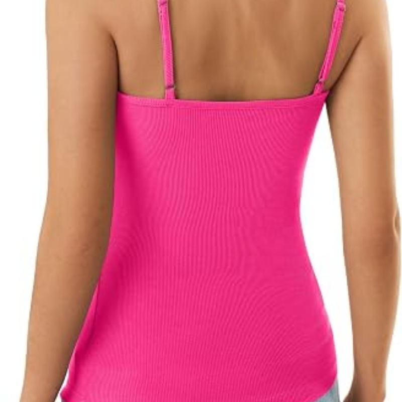 Womens Lace Tank Top Adjustable Spaghetti Straps Ribbed Camisole Tops