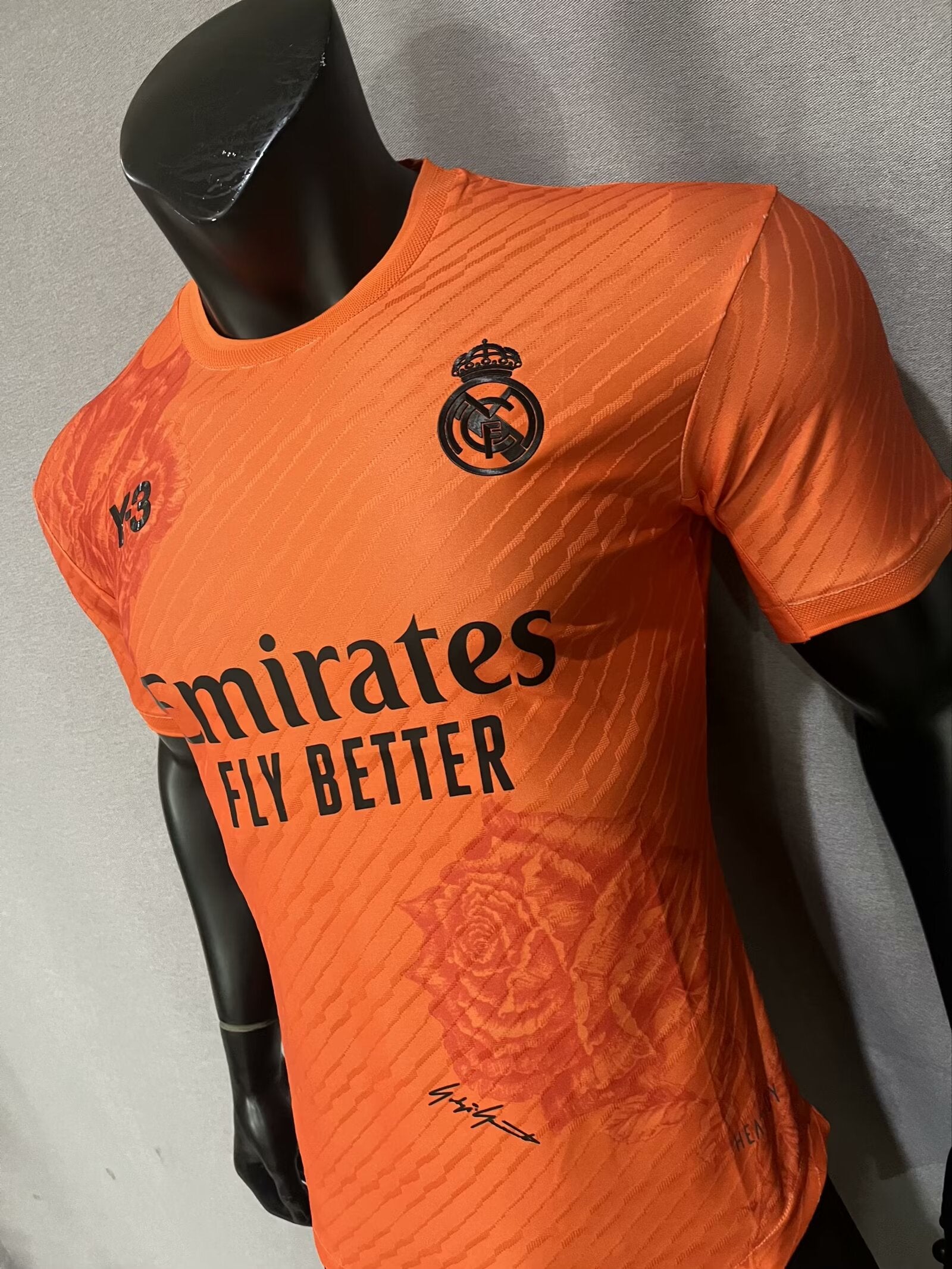 2024-25 Player Edition Real Madrid Y3 Orange Co-branded Jersey