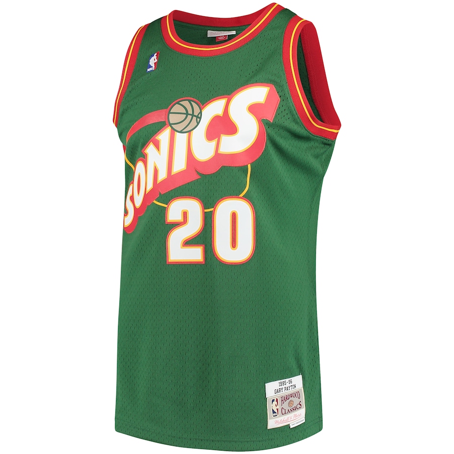 Men's Seattle SuperSonics Gary Payton Mitchell & Ness Green Hardwood Classics Swingman Jersey