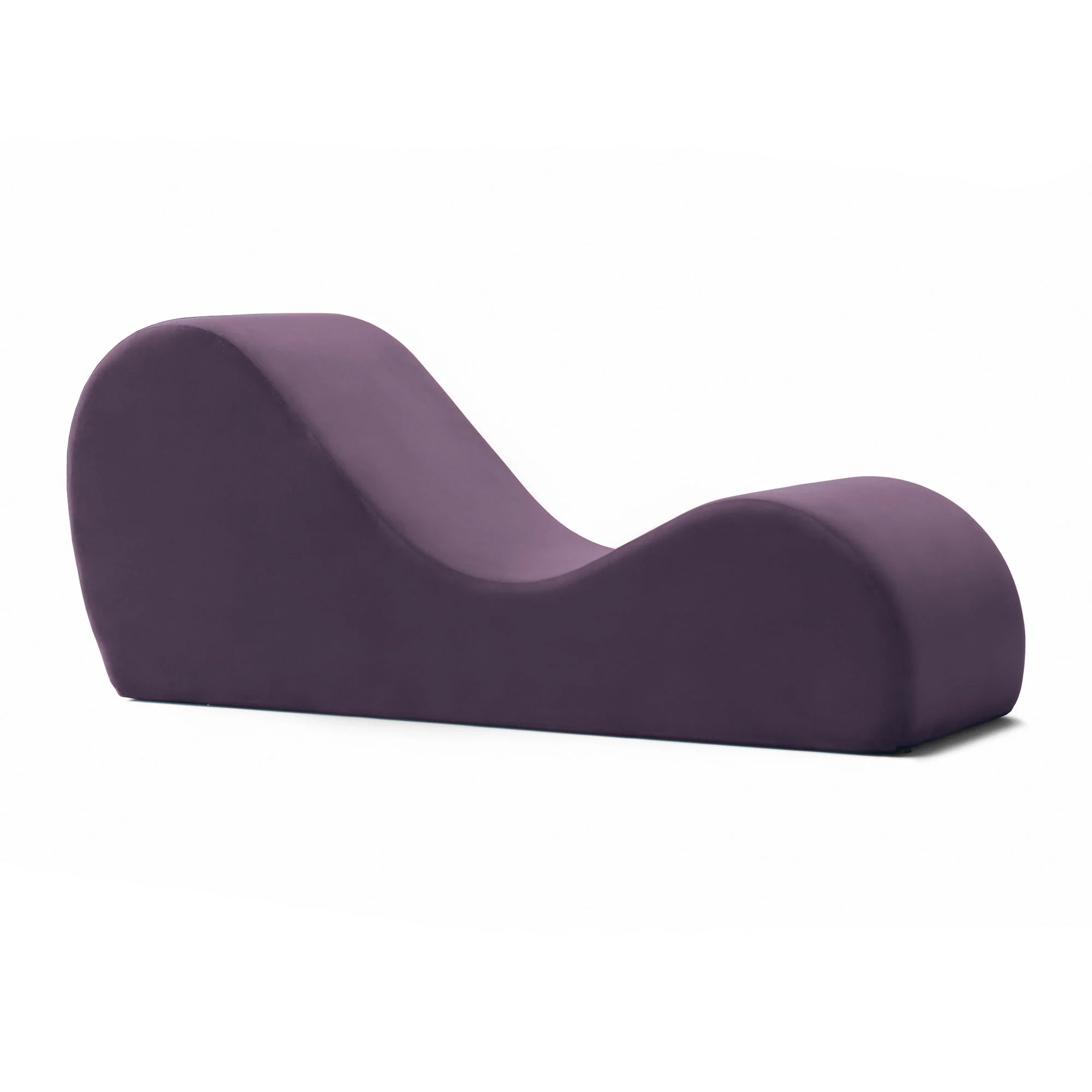 Avana Yoga Chaise Indoor Lounge Chair, Microvelvet Brown