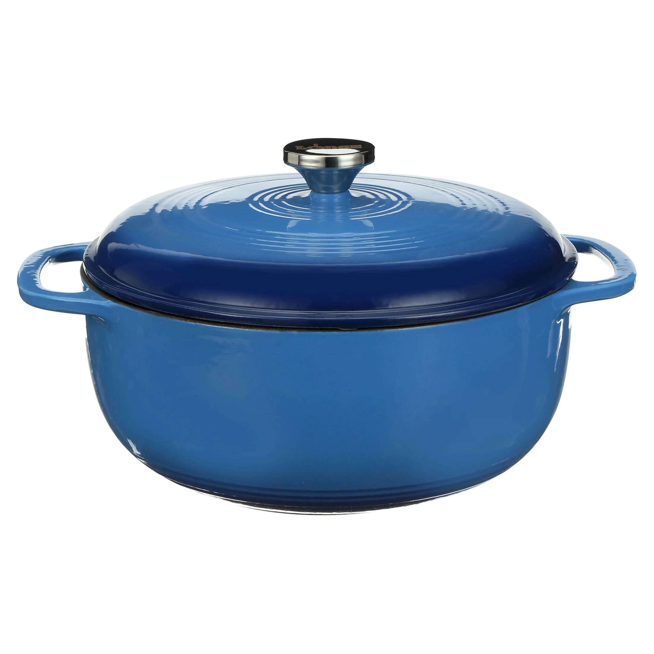Lodge Enameled Cast Iron 6 Quart Blue Dutch Oven & Cover