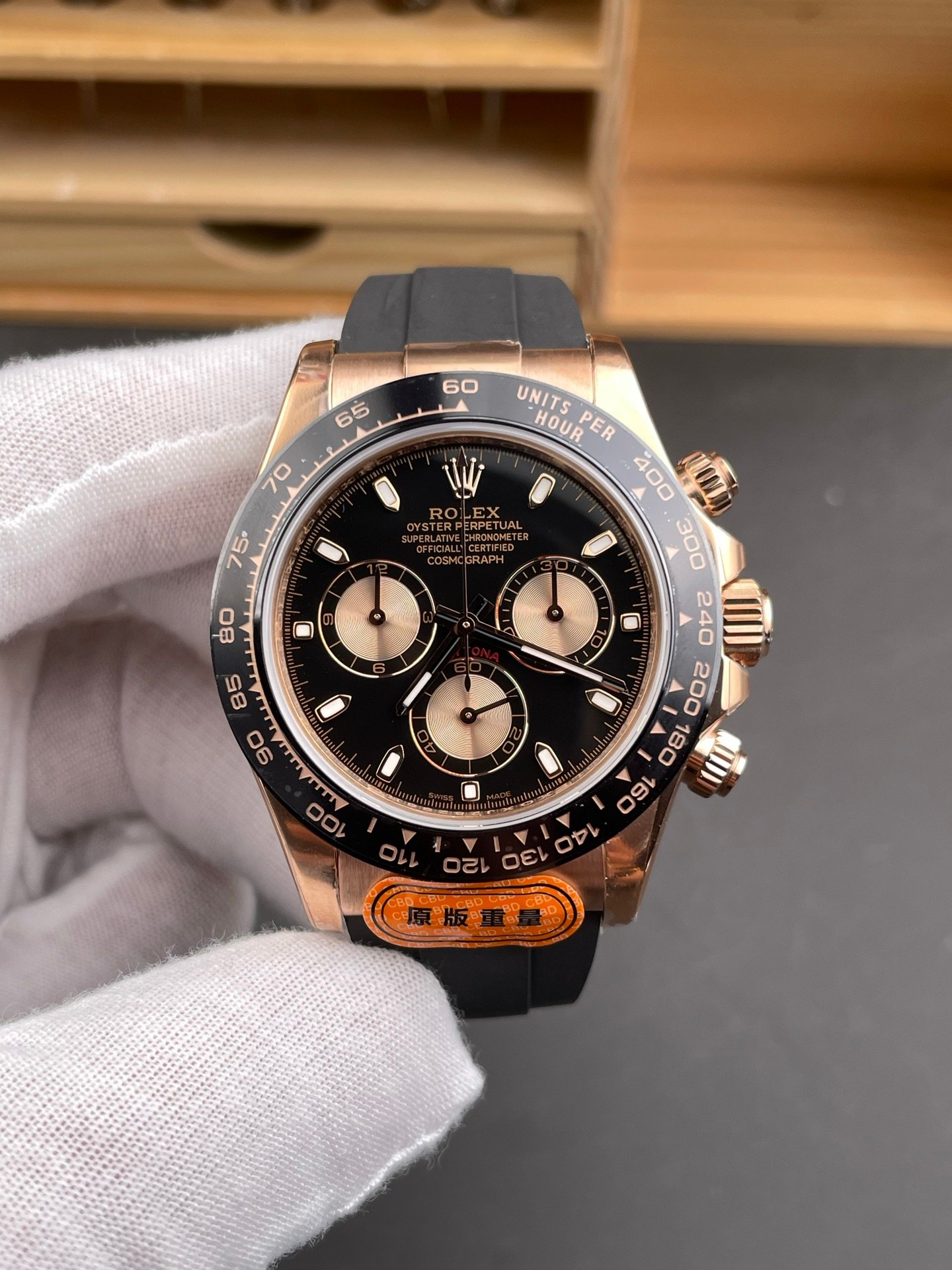 Rolex Daytona Black Vader Rose Gold