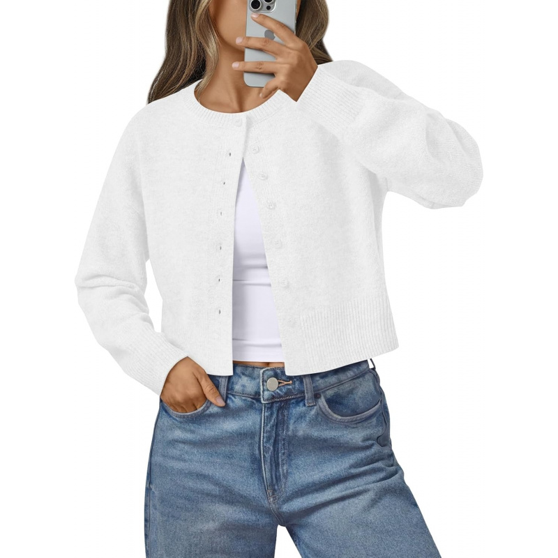 Women's Lightweight Cardigan Cropped Knit Fall Cute Sweaters 2026