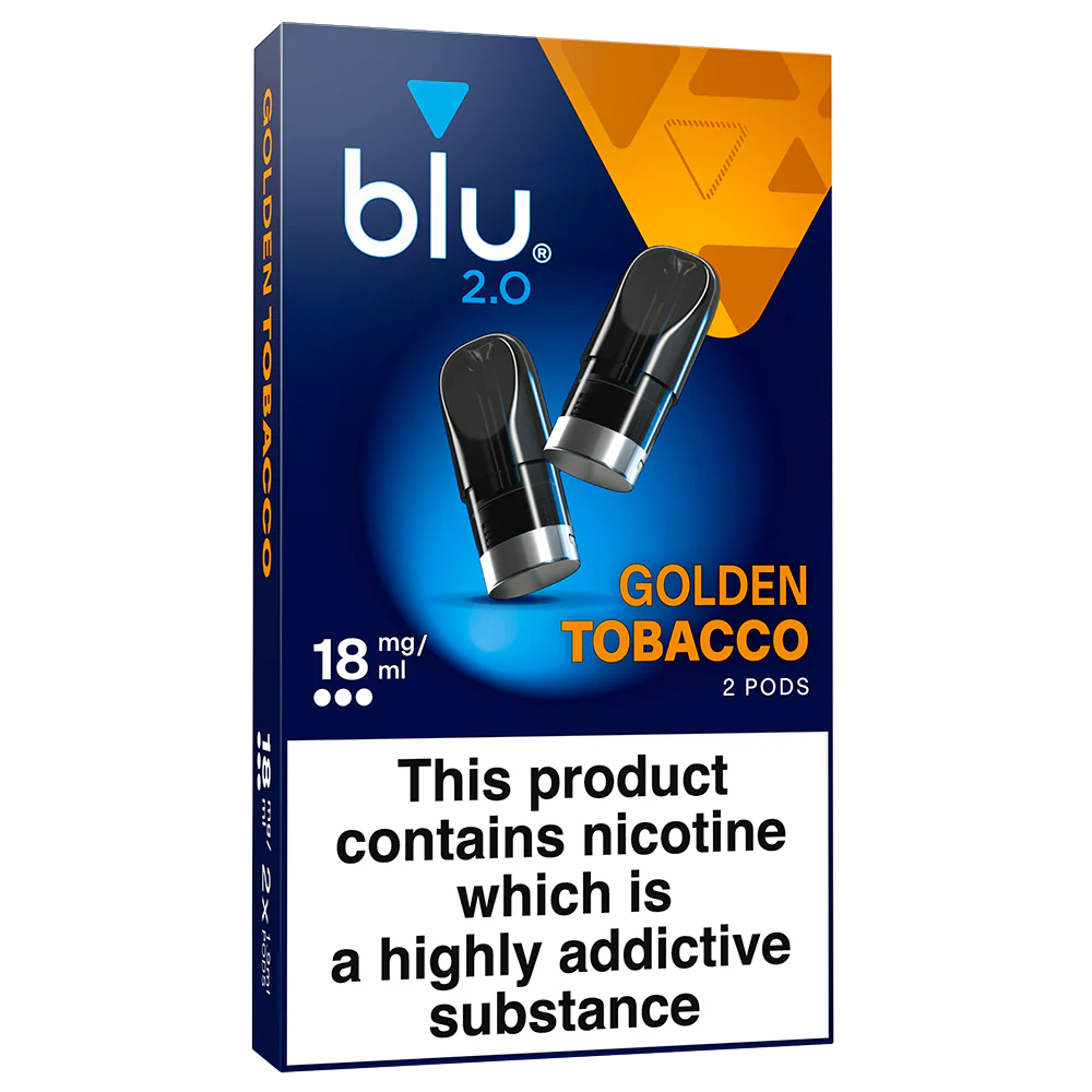 Blu 2.0 Golden Tobacco Vape Pods 18mg/ml 2 Pack