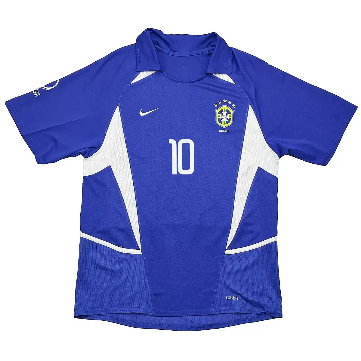 Rivaldo #10 Brazil 2002 Away Retro Football Jersey