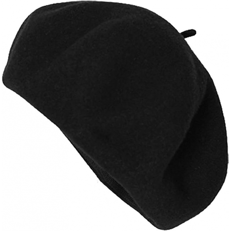Women Men Wool French Beret Solid Color