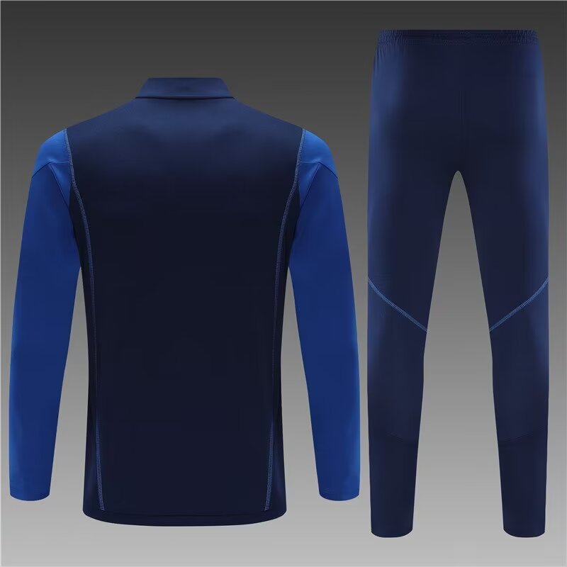 2023/2024 Manchester United half-pull training suit sapphire blue suit 1:1 Thai quality
