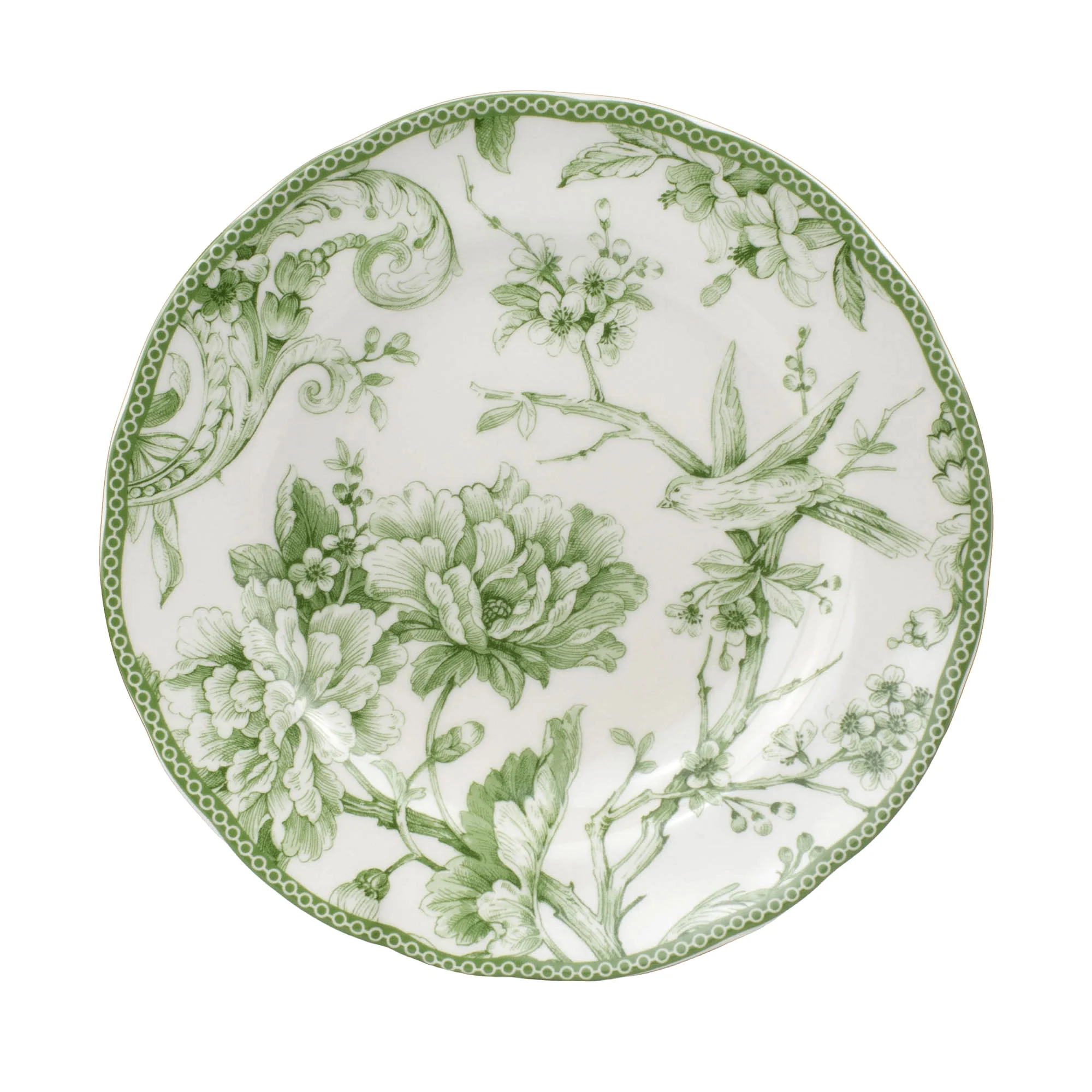 222 Fifth Adelaide Round 16-Piece Porcelain Dinnerware Set, Black Toile