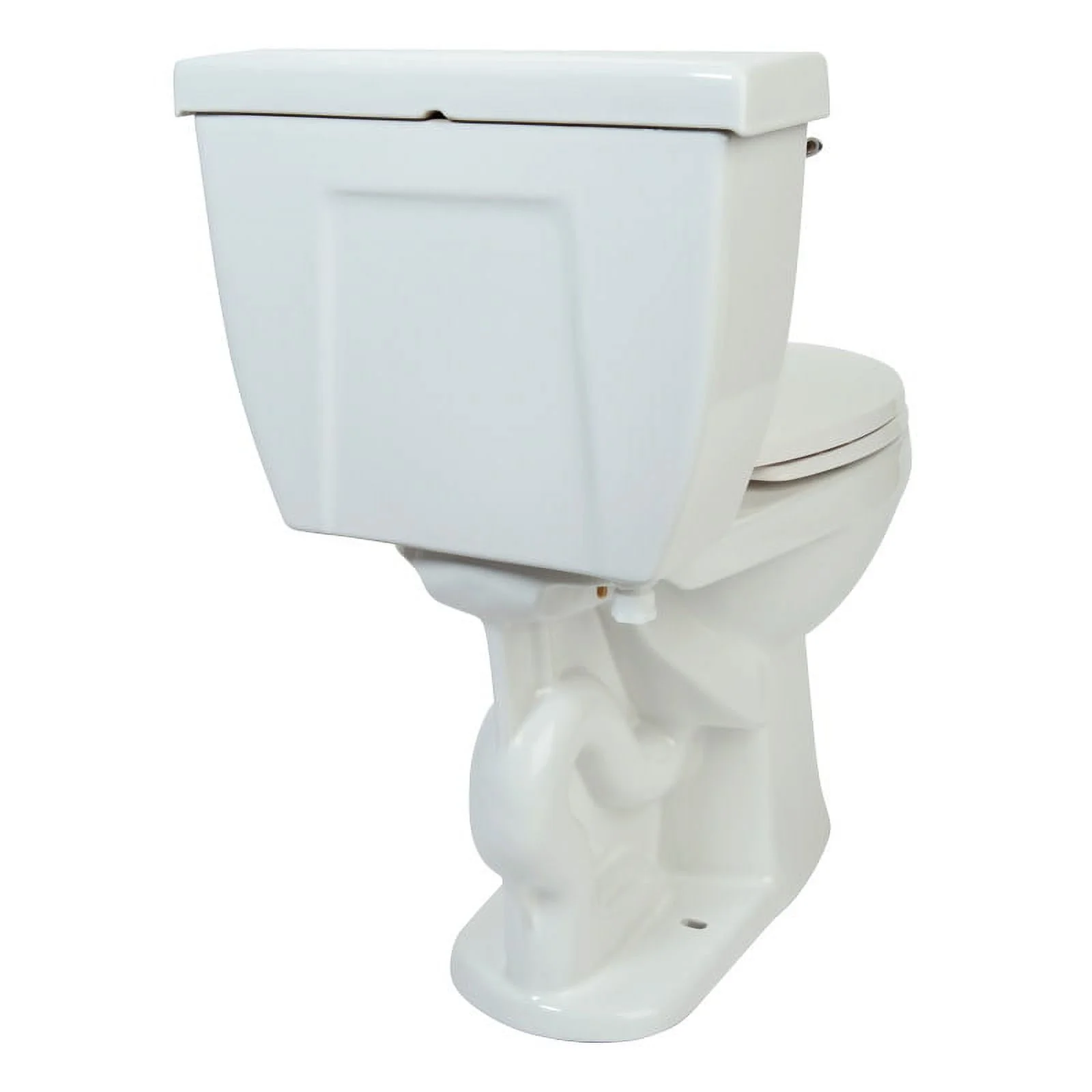 Miseno Two-Piece High Efficiency Toilet With Elongated Ada Height Bowl, Molded Seat, Trip Lever And Wax Ring (1.28 Gpf) White