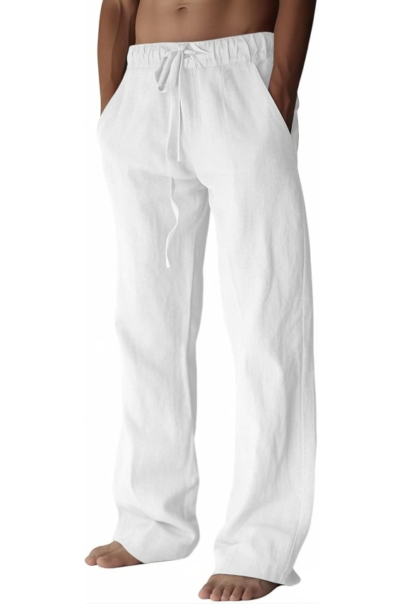 Mens Cotton Linen Pants