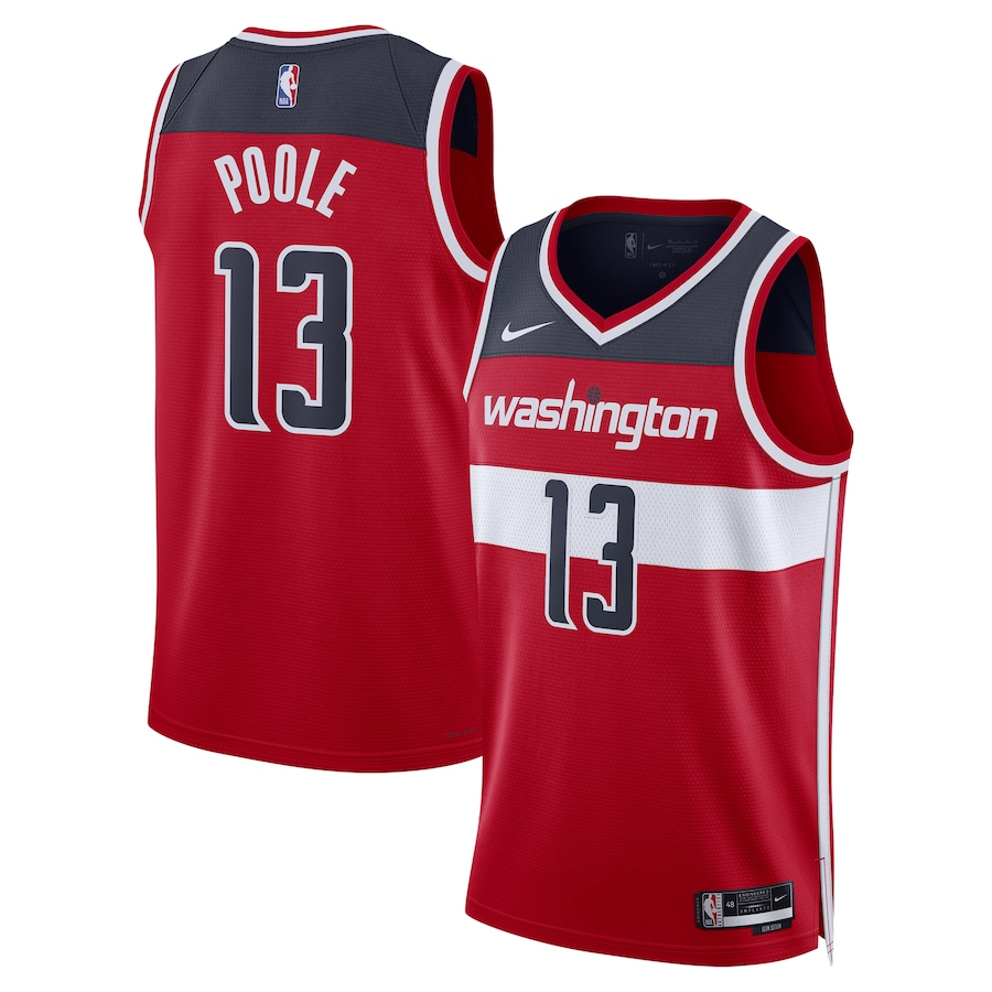 Washington Wizards Jordan Poole Red Jersey - Icon Edition