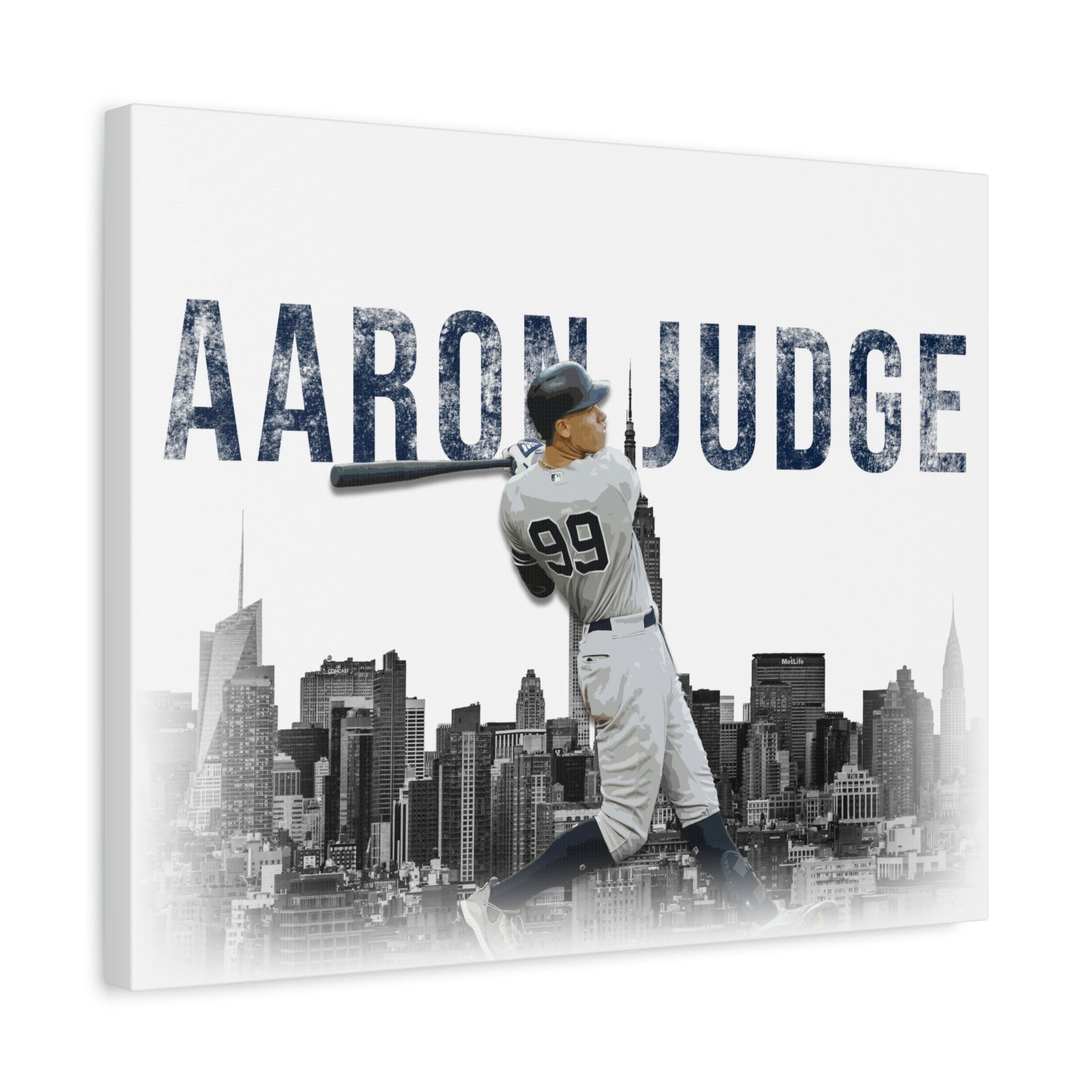 Aaron Judge New York Yankees Swinging Home Run Premium Wall Art Canvas Wrap