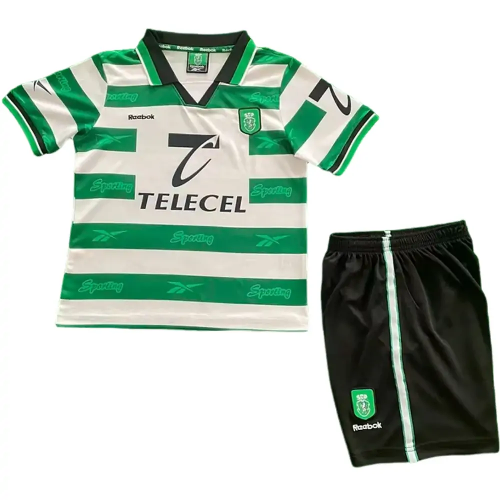 1999-00 Lisbon Home Retro Children's Jersey Set - Fans Edition