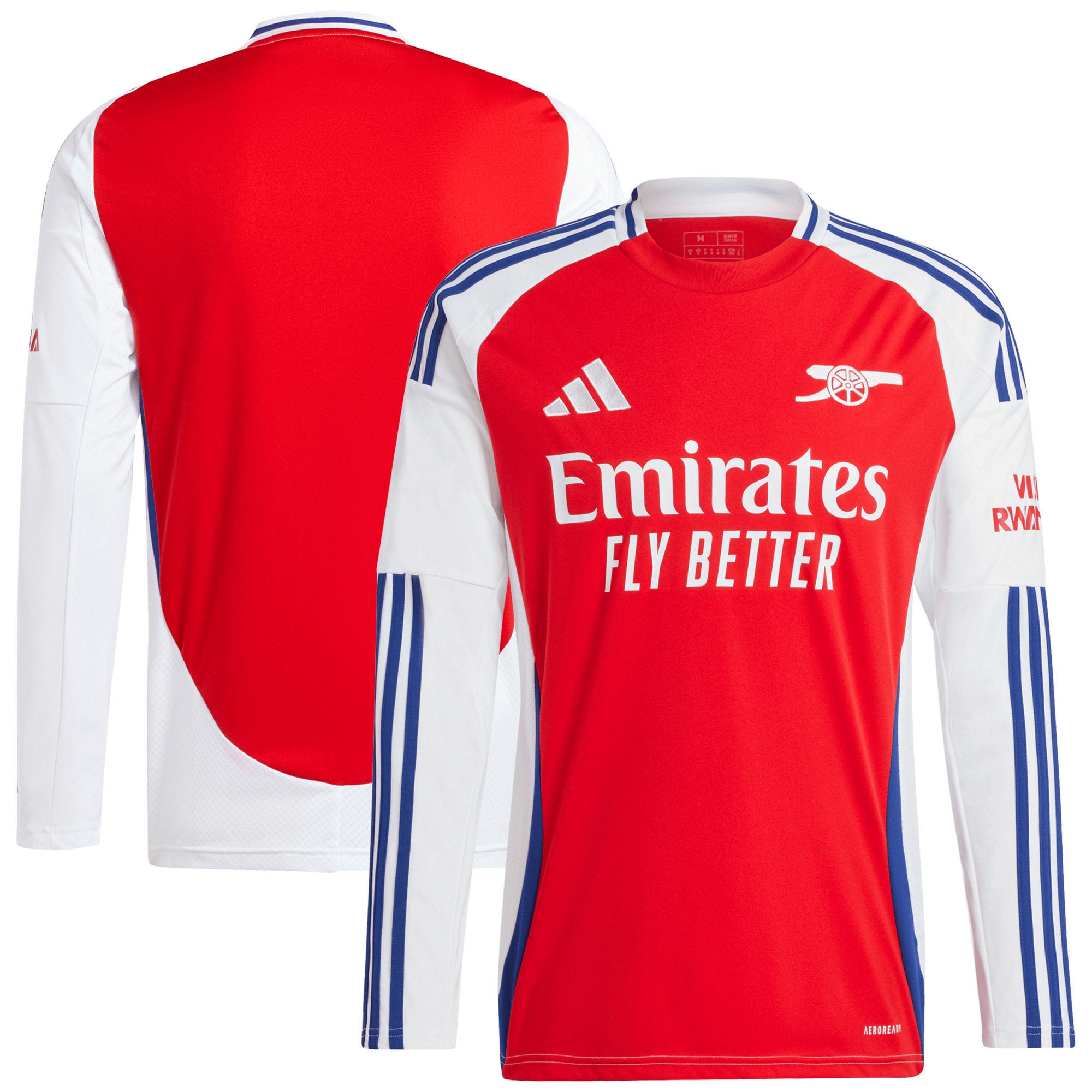 Custom Arsenal adidas Home Shirt 2024-25 - Long Sleeve
