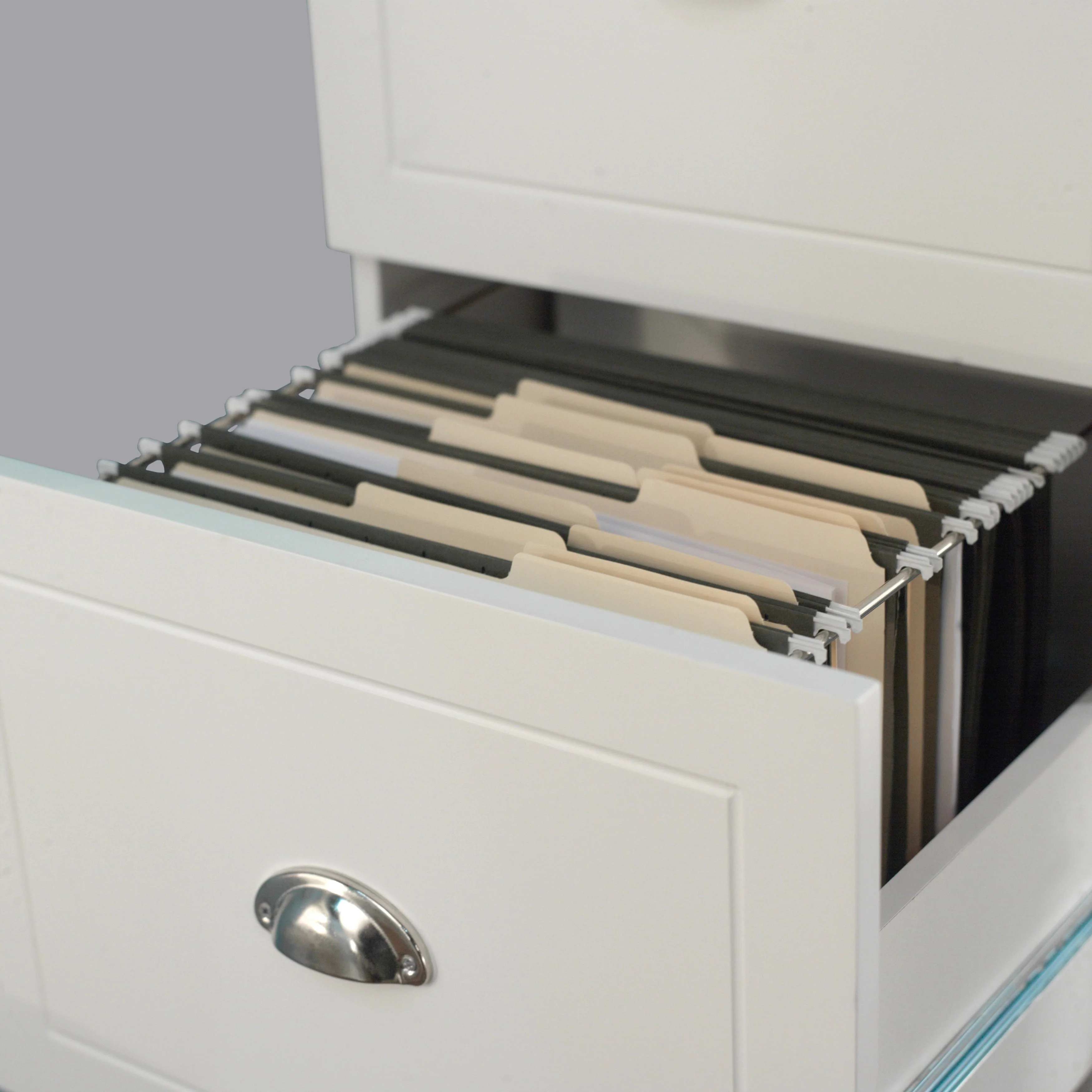 Bradley 2 Drawer Vertical Wood Filing Cabinet, White