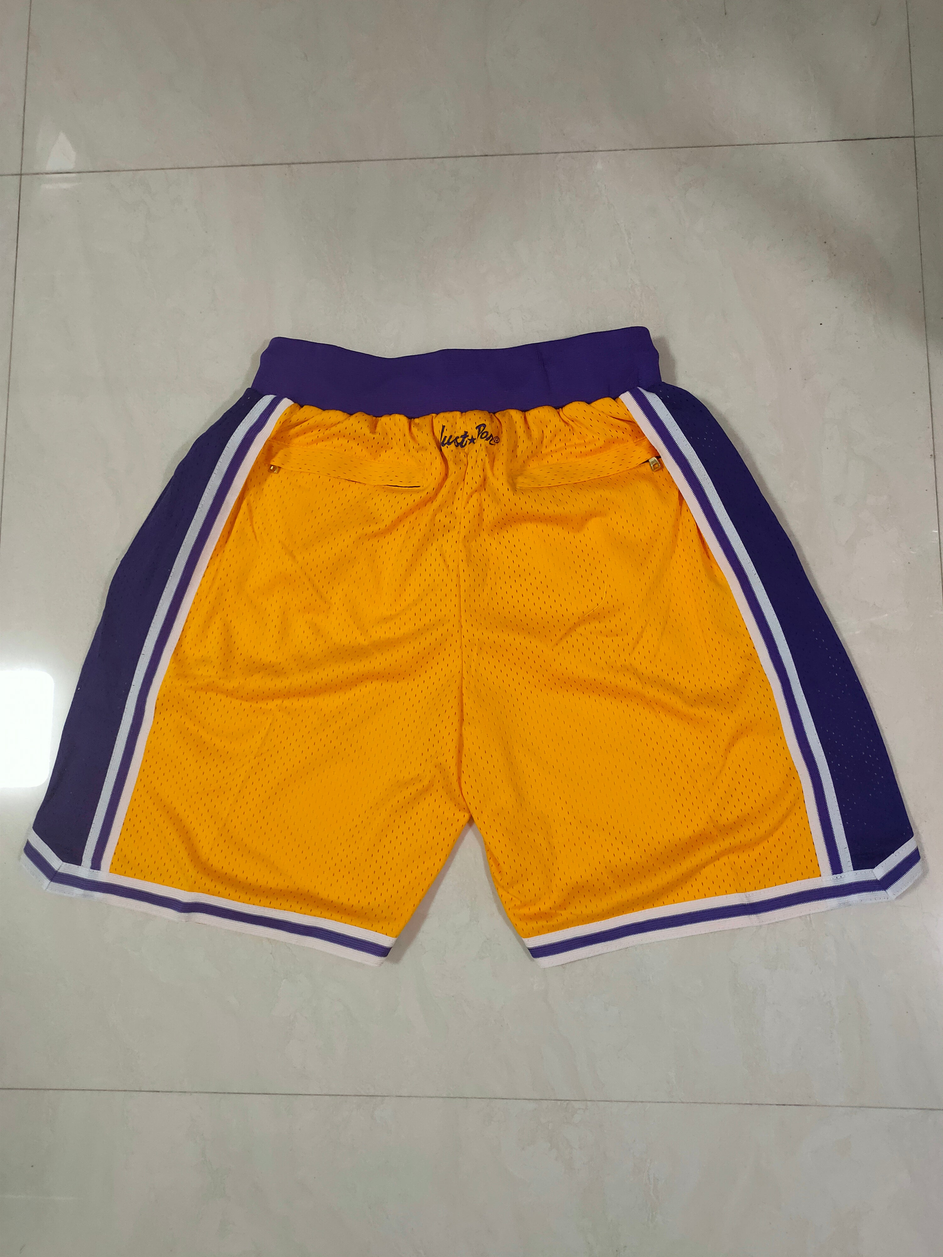 Los Angeles Lakers Yellow Justton Retro Pocket Shorts