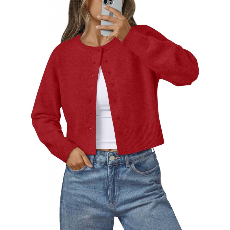 Women's Lightweight Cardigan Cropped Knit Fall Cute Sweaters 2026
