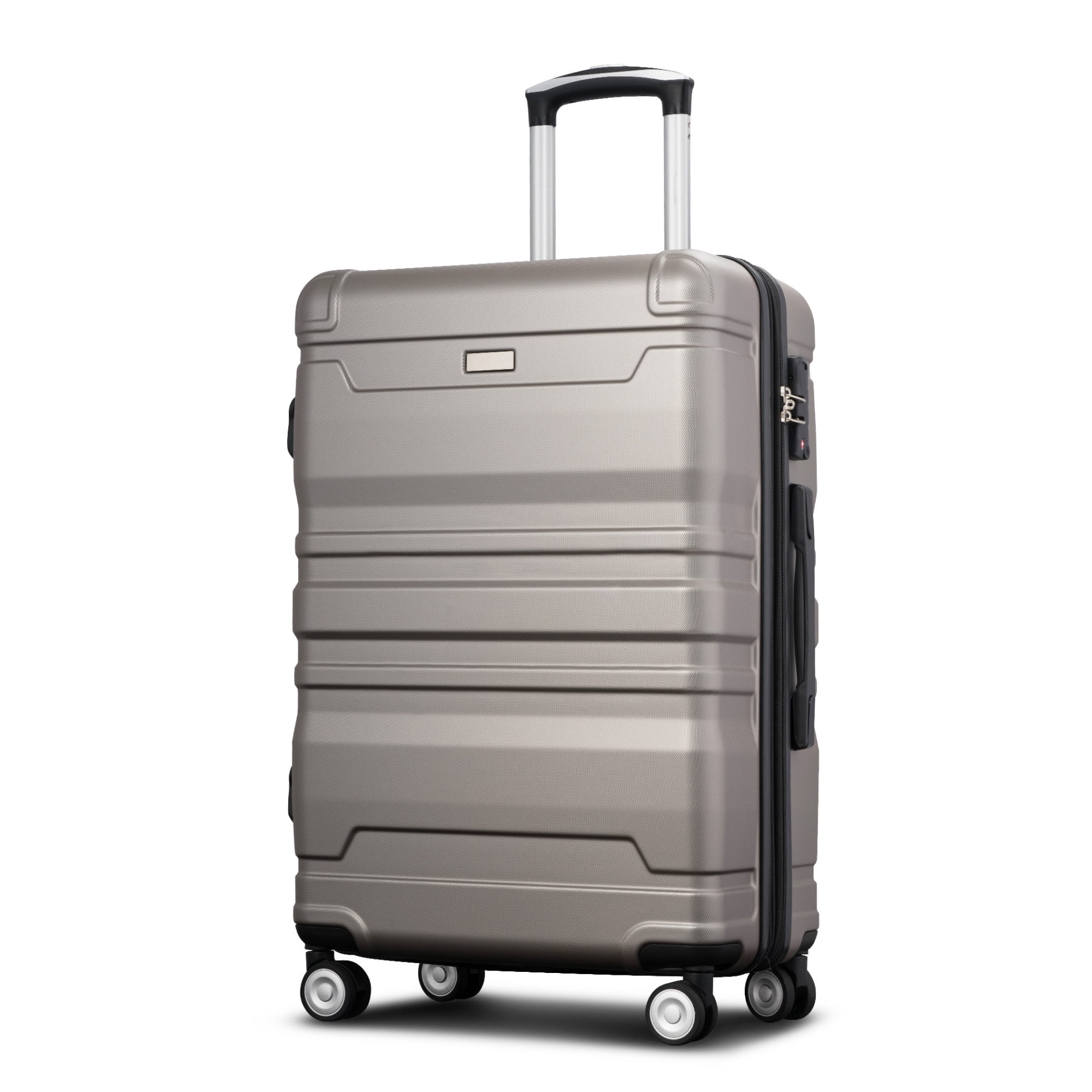 Luggage Sets New Model Expandable ABS Hardshell 3pcs Clearance Luggage Hardside Lightweight Durable Suitcase sets Spinner Wheels Suitcase with TSA Lock 20''24''28''(blue and brown)