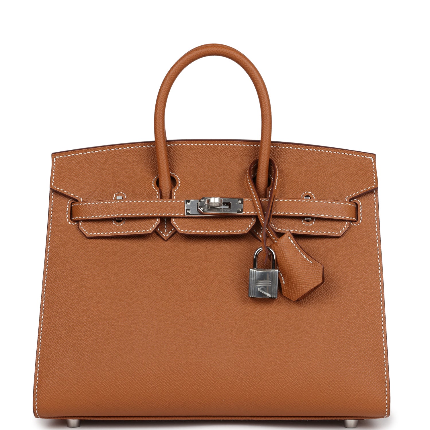 Birkin Sellier 25 Gold Epsom Palladium Hardware