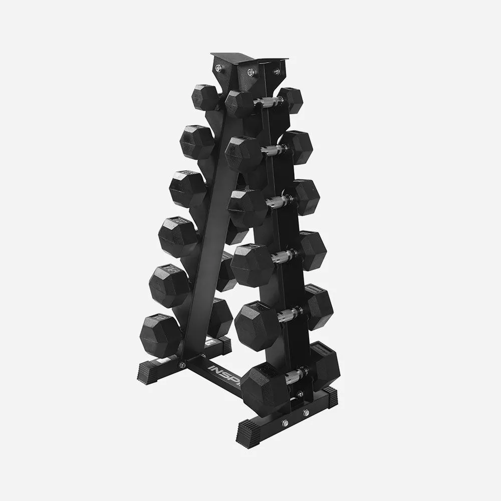 💥Costco-Last Day For Clearance🏋Inspire Fitness 210lb Hex Dumbbell Set with Rack