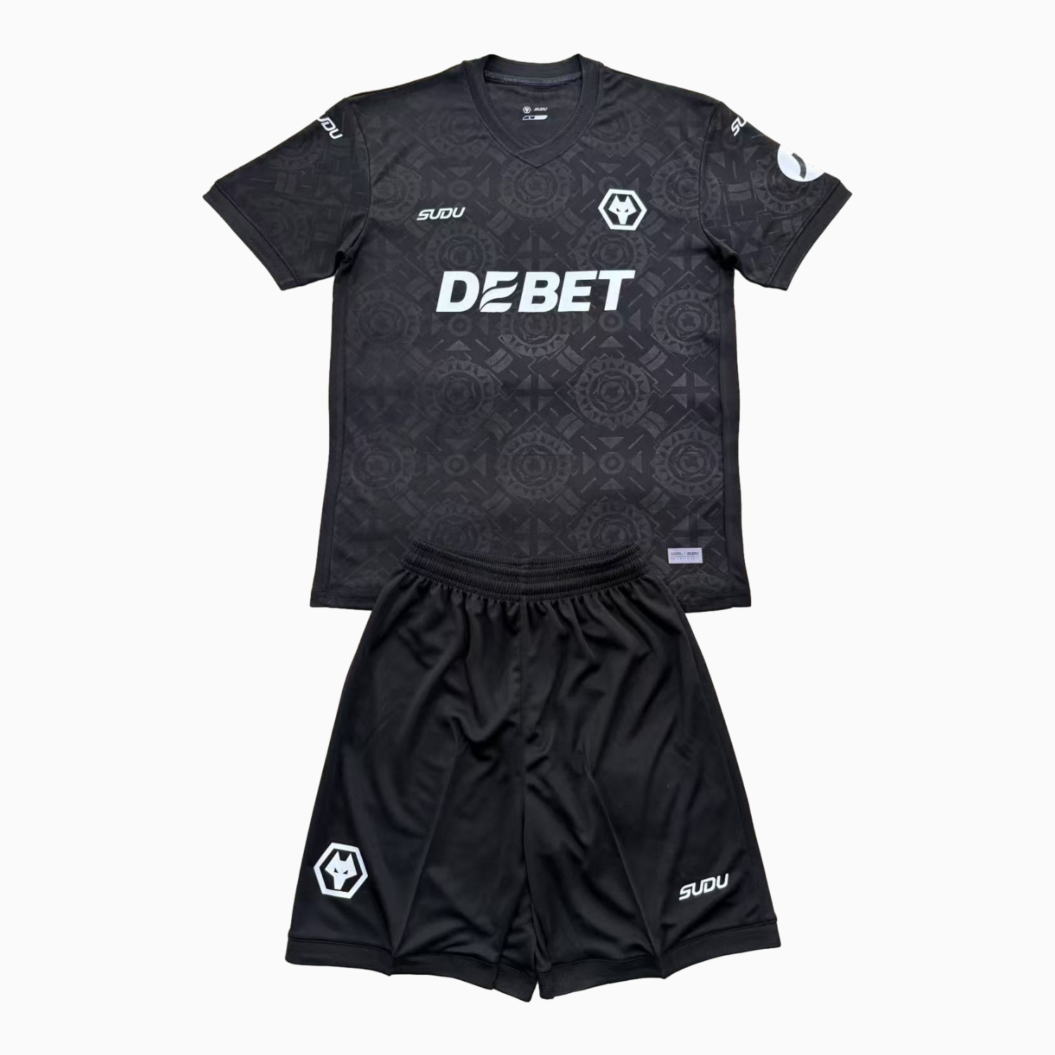 Wolverhampton Wanderers Wolves 25-26 Black Goalkeeper Men's Adult Jersey Set - Fans Version