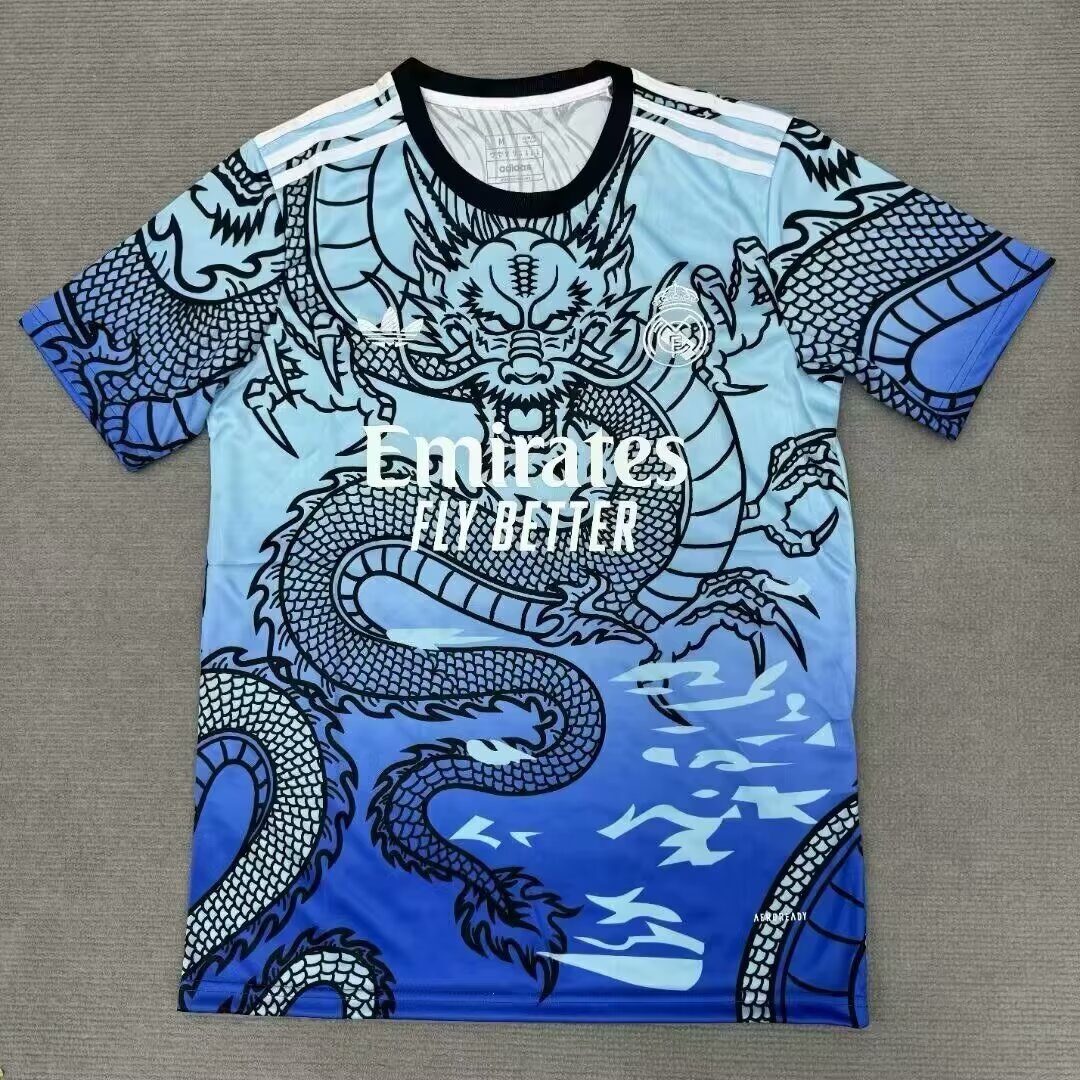 2024/2025 Real Madrid Special Gradient Blue Dragon Football Shirt 1:1 Thai Quality
