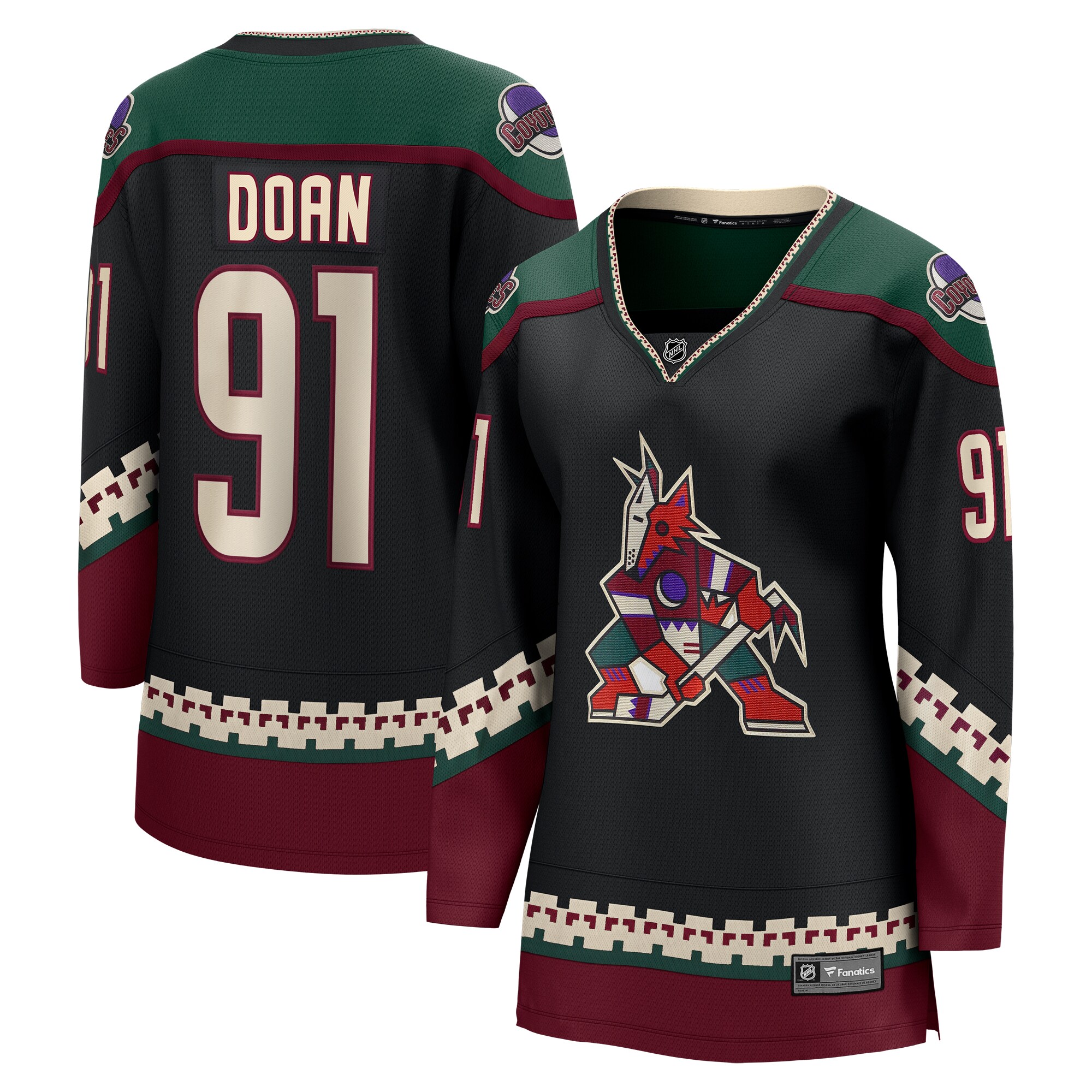 Josh Doan Arizona Coyotes Fanatics Women’s Home Breakaway Jersey – Black