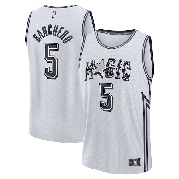 Youth Orlando Magic Paolo Banchero Fanatics Silver 2024/25 Fast Break Player Jersey - City Edition
