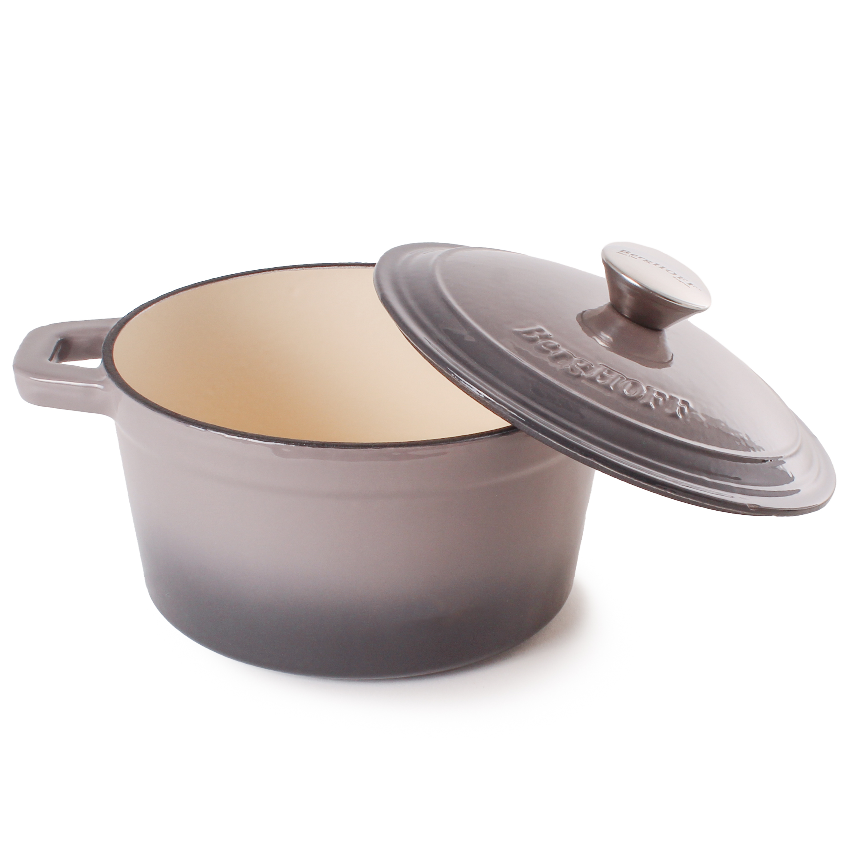 BergHOFF Neo 4Pc Cast Iron Set: 3qt. Covered Dutch Oven & 7qt. Covered Stockpot, Blue