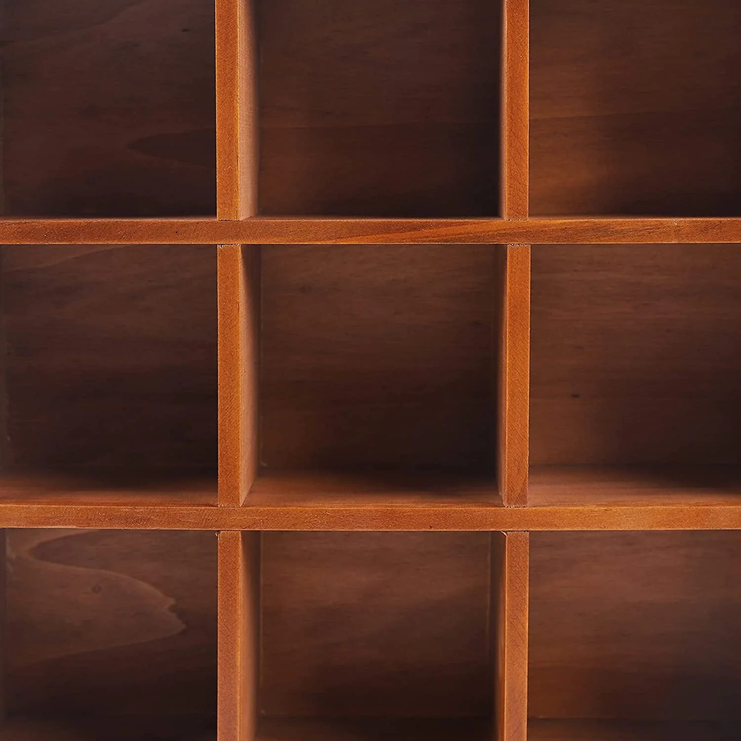 Miumaeov 9-Cube Display Shelf Wooden Bookcase Storage 2 Drawers Desktop Brown (33.3*10*42.5cm/13.1*3.9*16.7in)