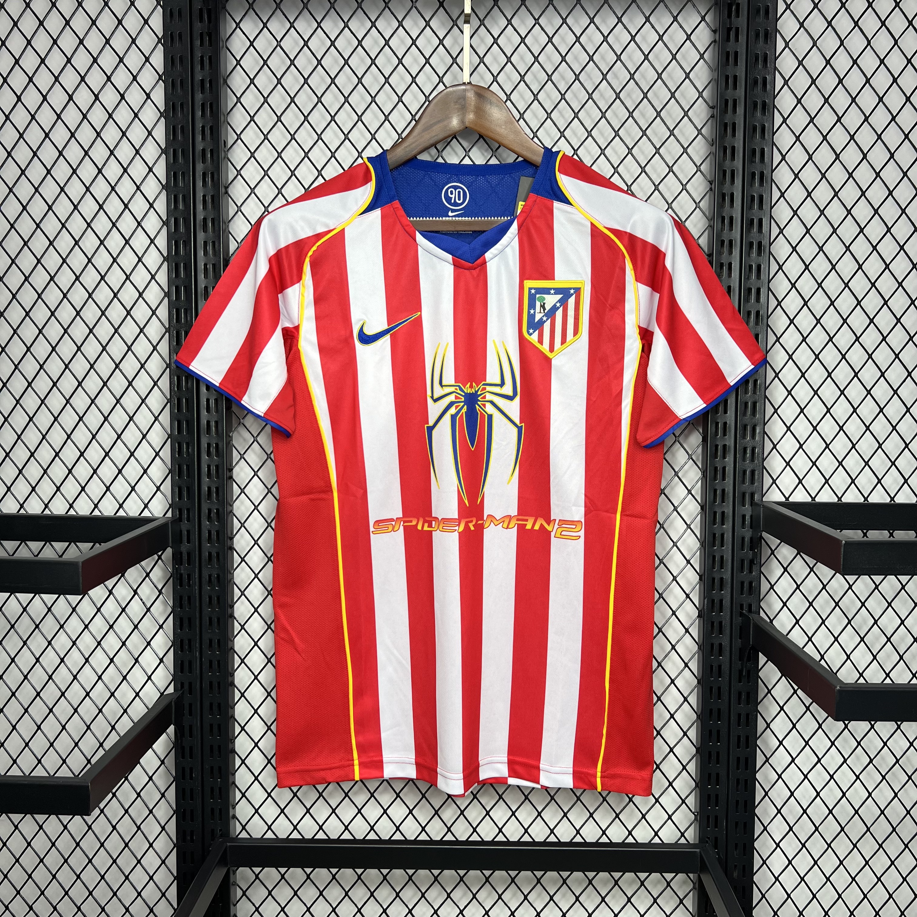 Retro Atletico Madrid 2004-05 Home Stadium Jersey - S.p.i.d.e.r M.a.n