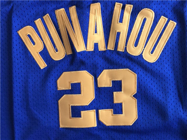 NCAA Punahou University No. 23 Obama blue mesh jersey