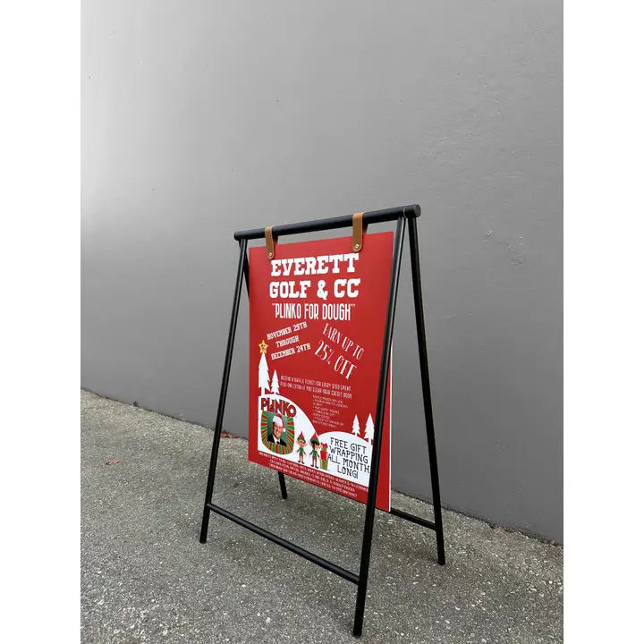 Metal A-Frame Sidewalk 22 X 28 Sign with Pvc Panel