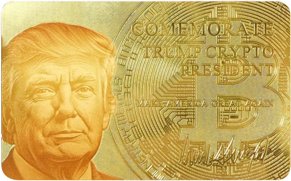 Commemorate Trump Crypto President Gold Card