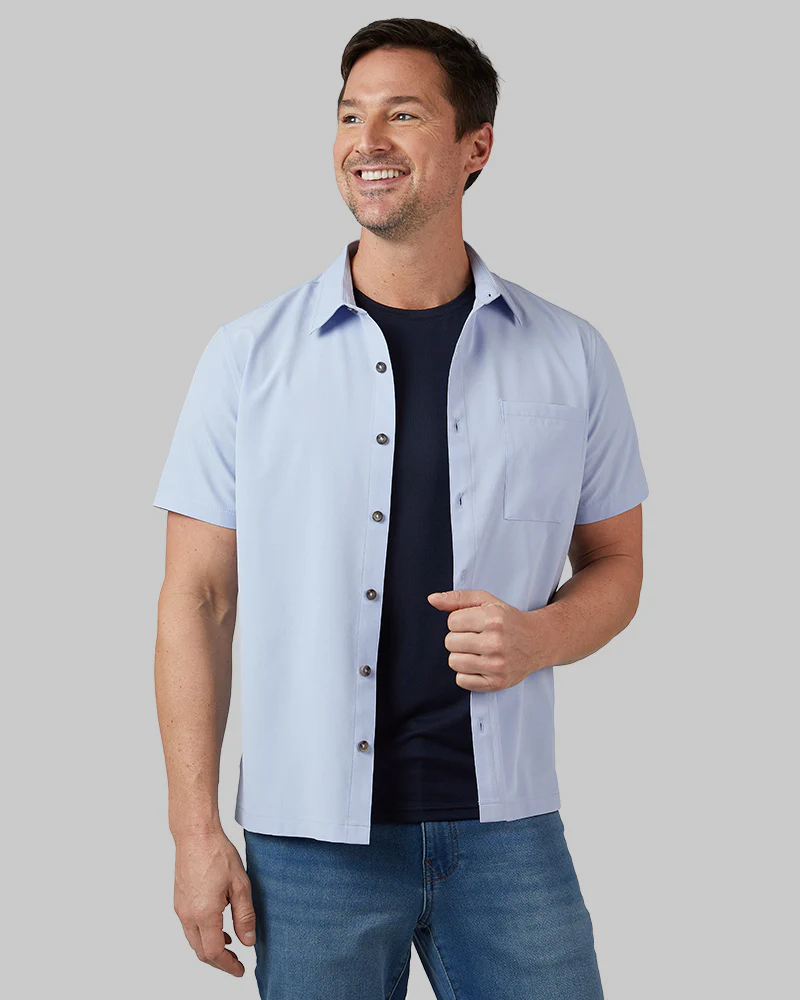 MEN'S CASUAL SHORT SLEEVE DRESS SHIRT