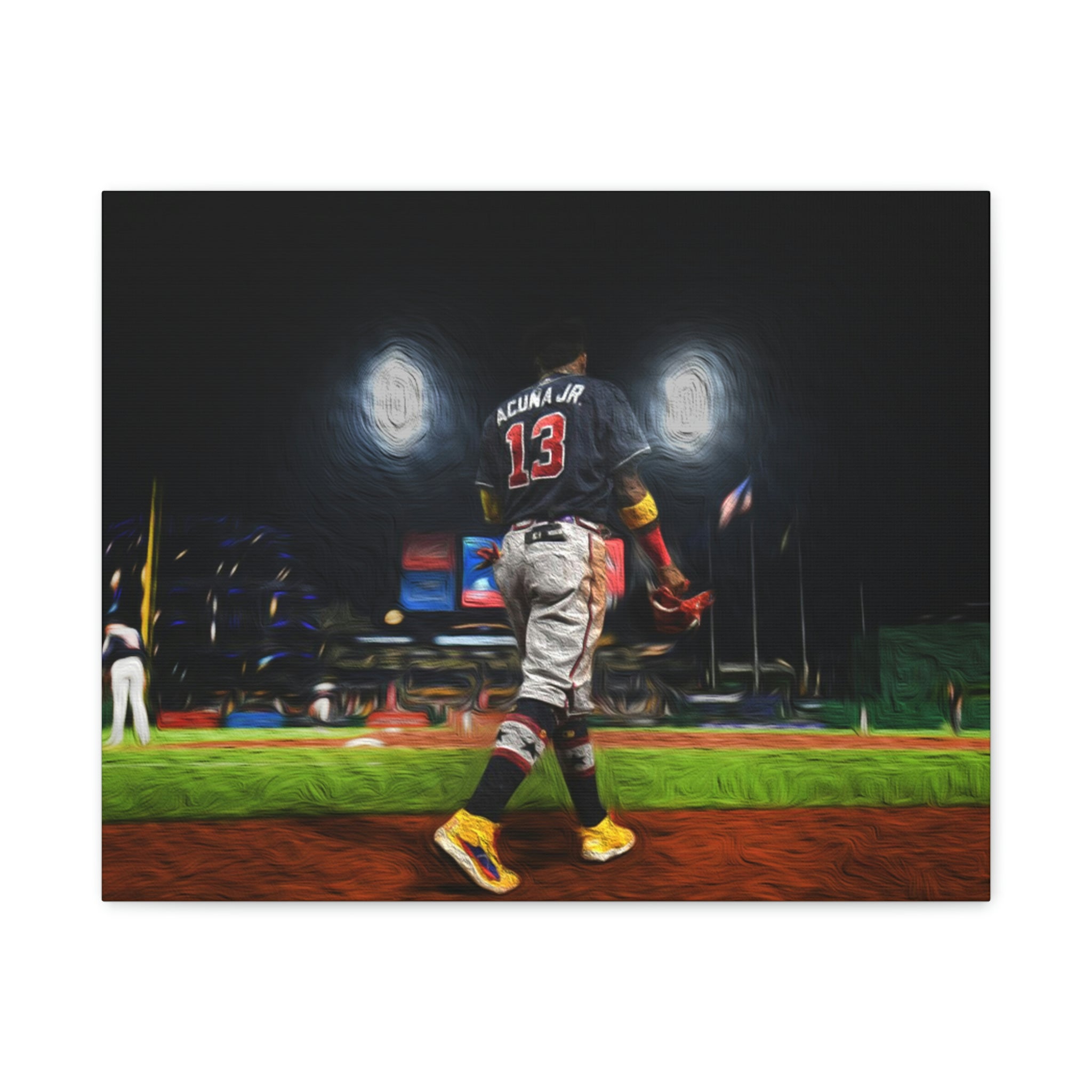 Ronald Acuna Atlanta Braves Future Star Premium Wall Art Canvas Wrap
