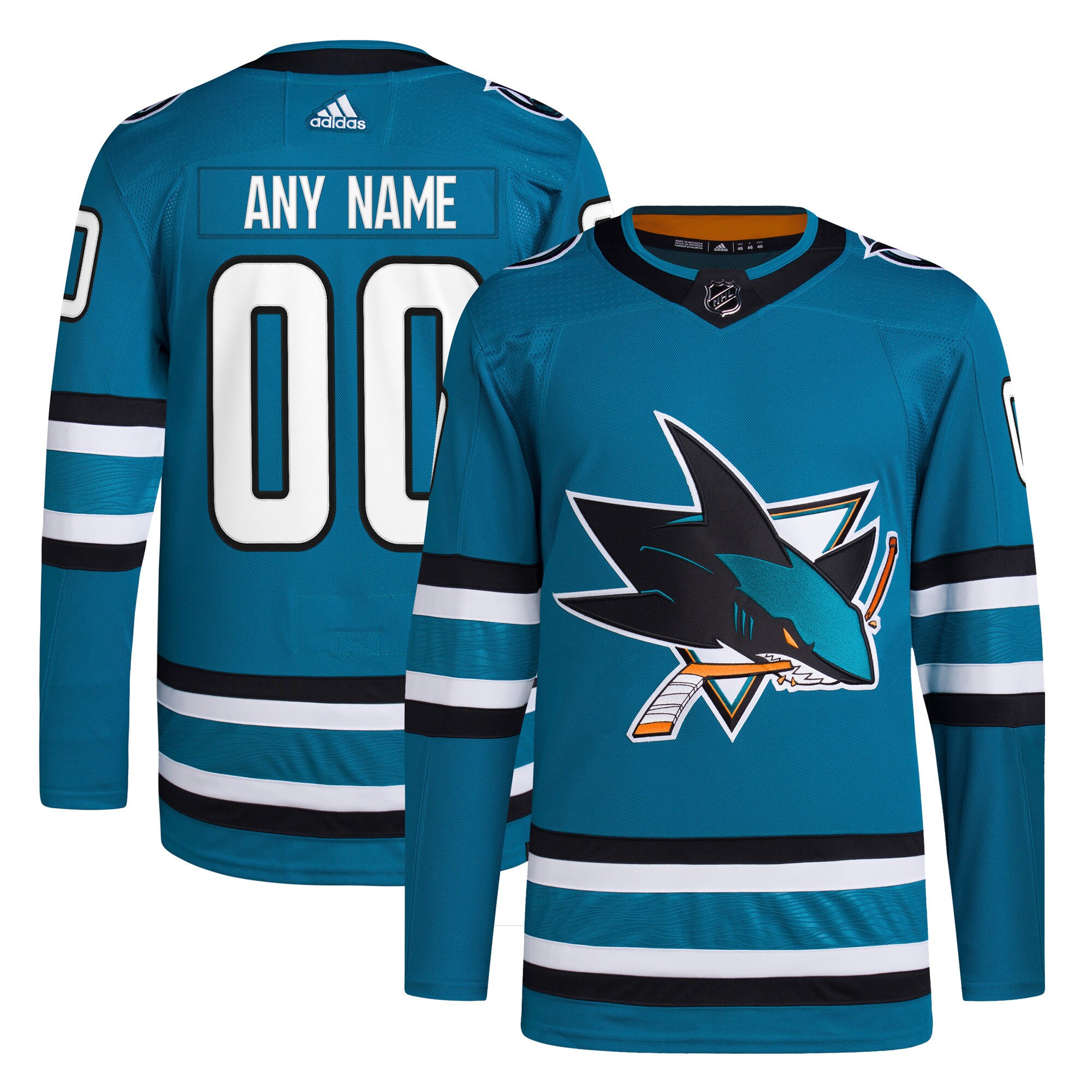 San Jose Sharks   Home  Primegreen  Custom Jersey – Teal