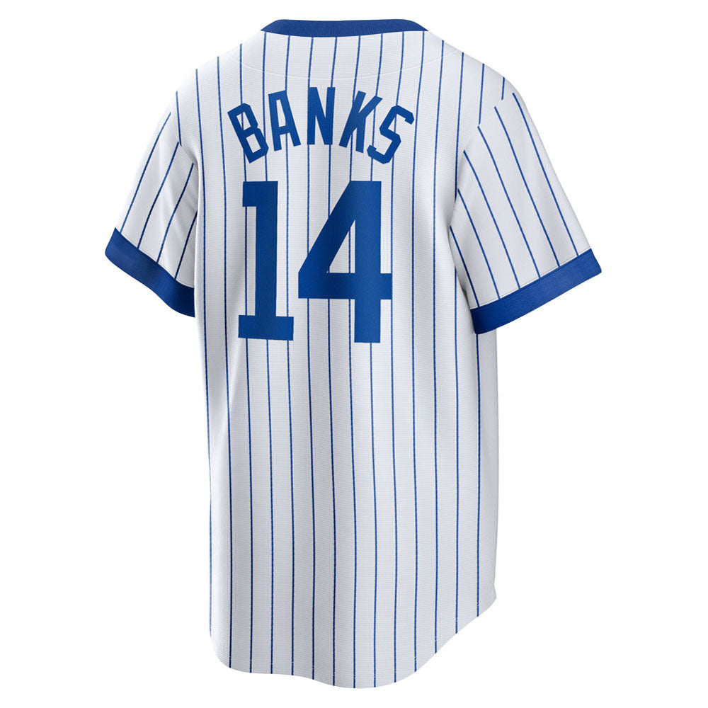 Men's Chicago Cubs Ernie Banks Home Cooperstown Collection Player Jersey - White