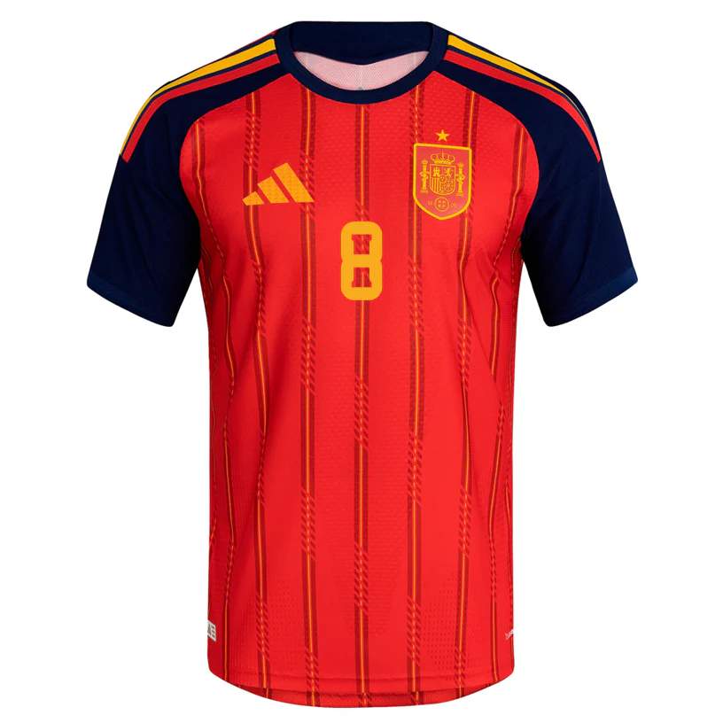 adidas Men's Pedri Spain Authentic World Cup Home Jersey 2026 (Vivid Red)