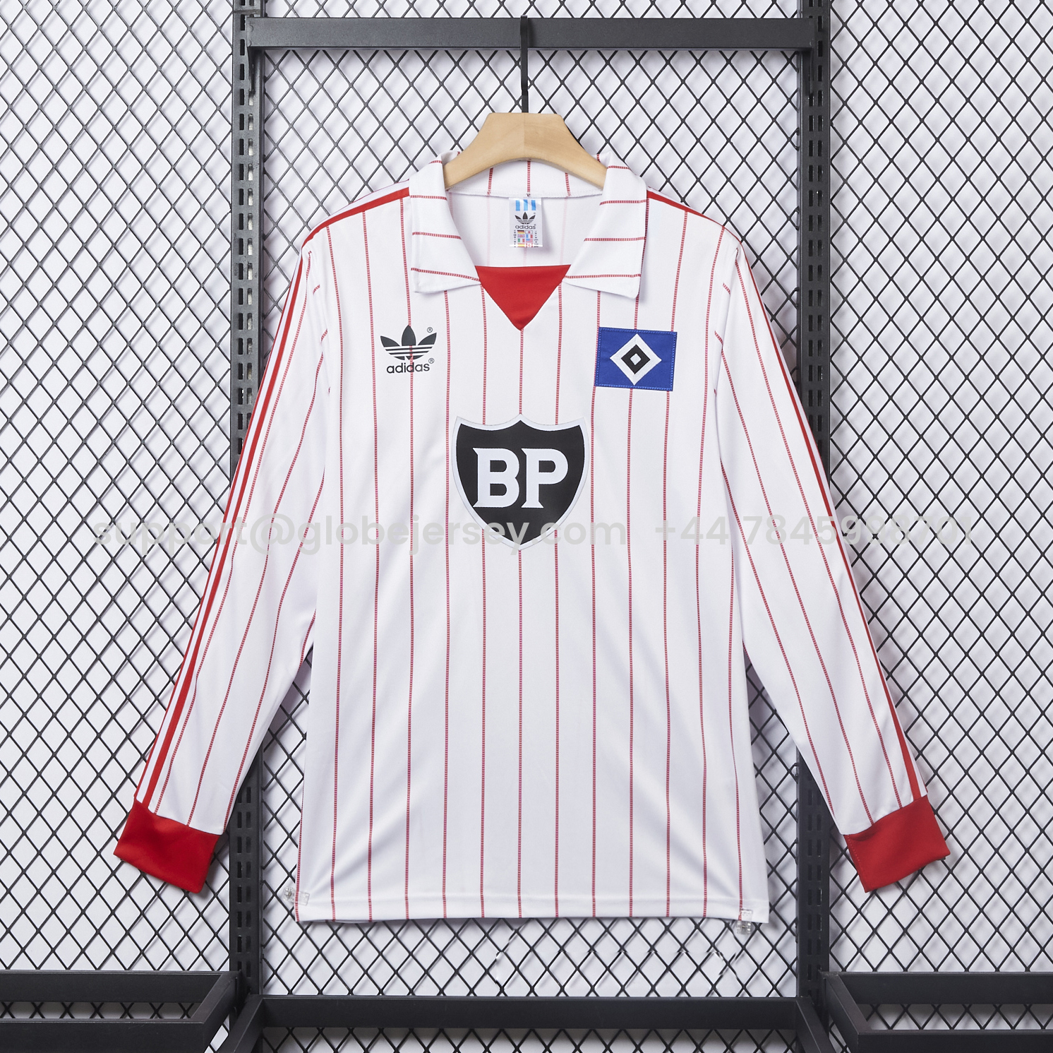 Retro Hamburger SV 1982-83 Home Long Sleeves Jersey