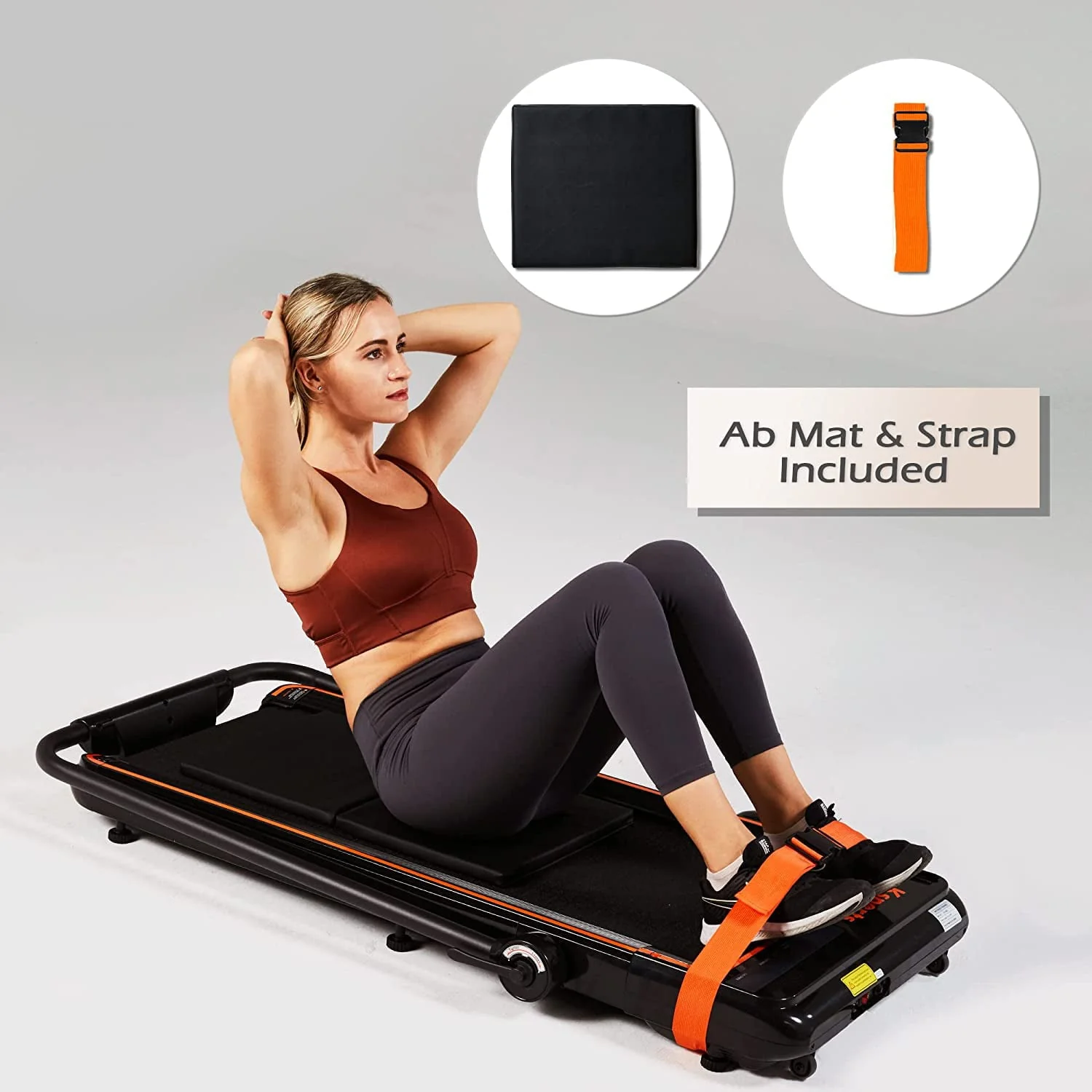 Ksports 3 in 1 Folding Treadmill, 2.25hp Under Desk Treadmill, Walking Pad, Installation & Lubricant-Free, Bluetooth Speaker, Fitshow App, 2 LED Display, Walking, Running & Sit Ups for Home Office Gym