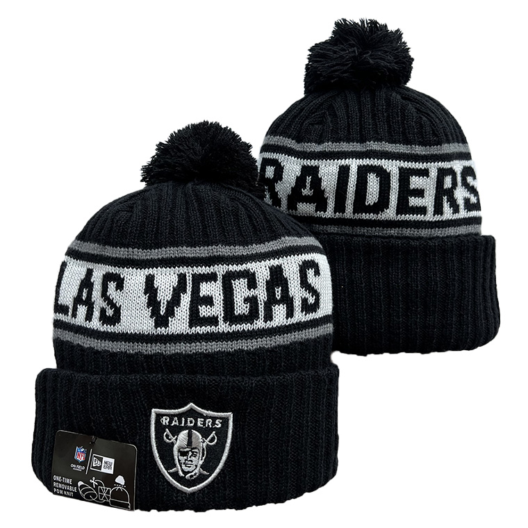 Men's  Las Vegas Raiders Repeat Cuffed Knit Hat with Pom