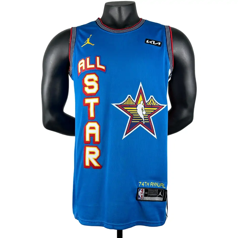 Embroidered 25th season All-Star Blue No. 23 James