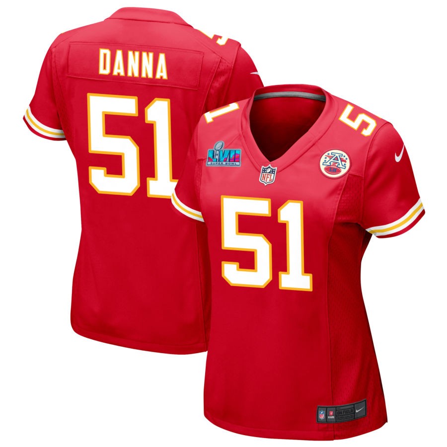 Mike Danna Kansas City Chiefs Nike Women's Super Bowl LVII Game Jersey - Red