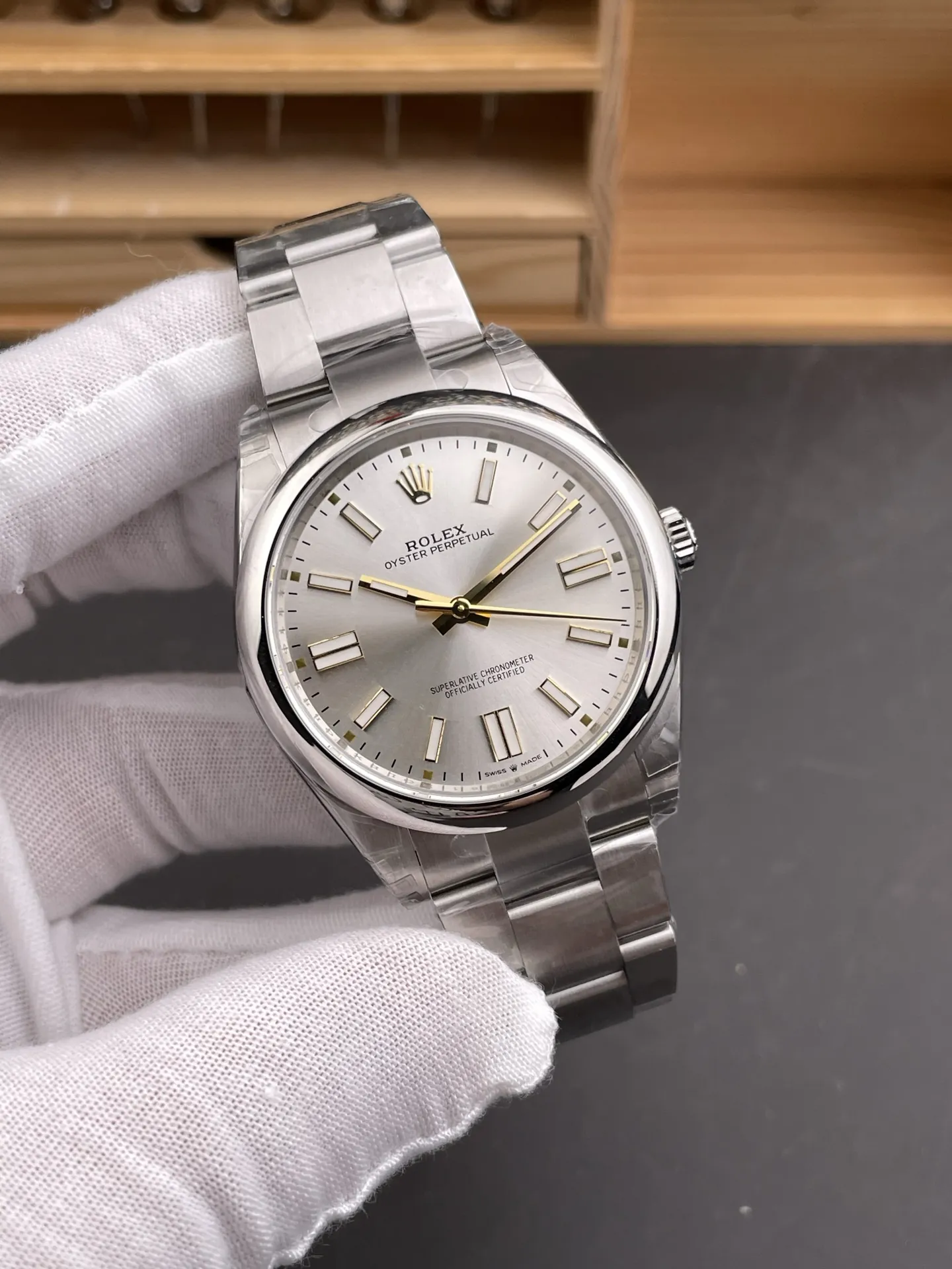 Rolex Oyster Perpetual Silver 41mm