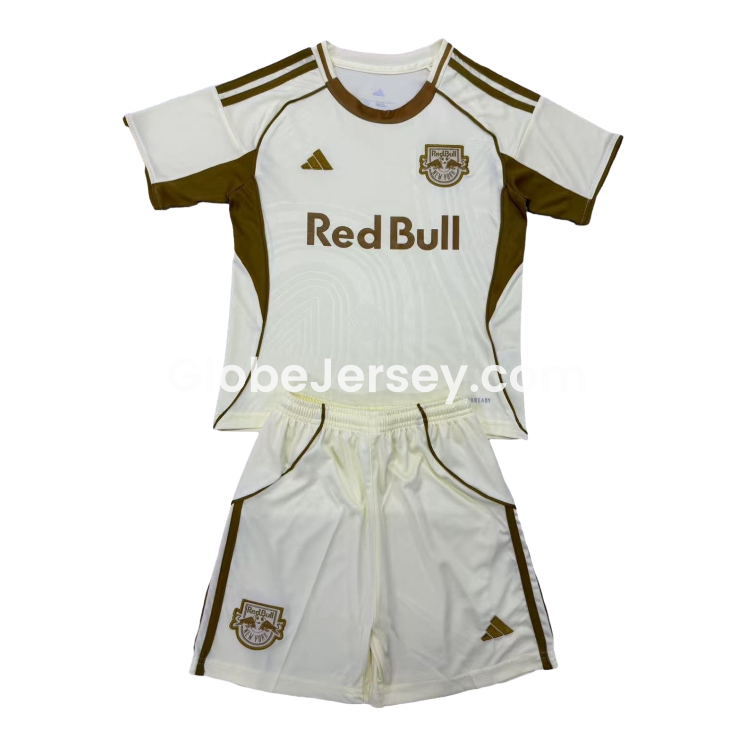 New York Red Bulls 25-26 Light Yellow Pre-Match Training Men's Adult Jersey Set - Fans Version