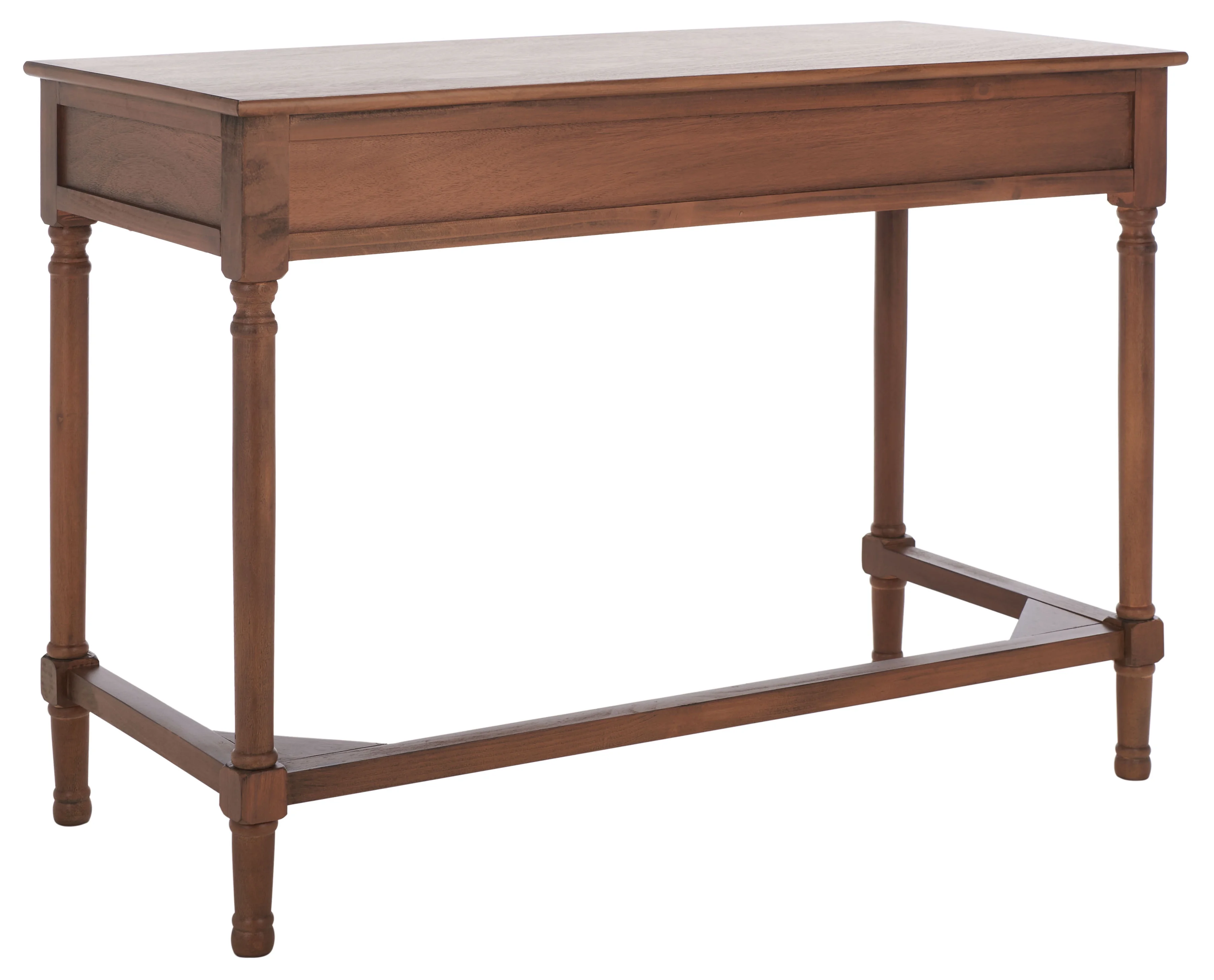 SAFAVIEH Layce Solid Retro 2 Drawer Writing Desk, Brown