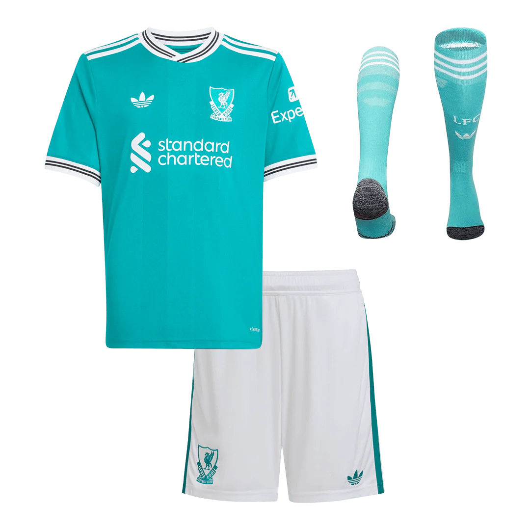 Kid's Liverpool Third Away Full Kit - Jersey+Shorts+Socks 2025/26